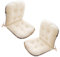 AZVFLY 1/2PC Gartenstuhl Kissen Niedriglehner Stuhlkissen mit Rückenteil Sitz und Rückenkissen mit Bänder Polsterauflage, Niedriglehner Auflage Polsterauflage Gartenstuhl(Beige,2 pack)