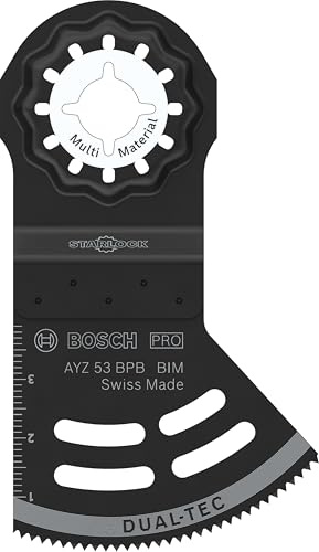 Bosch 10x PRO Multi Material AYZ 53 BPB Multitool Blade (for Drywall Board, Wood with Nails, Width 53 mm, Professional Accessory Multitool)