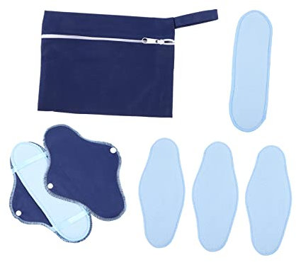 KOMBIUDA Servietten 8er Set Waschbare Menstruationsbinden Vlies Wiederverwendbare Periodenbinden Auslauf-handtuch Für Frauen