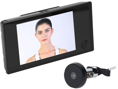 Peephole Viewer, Digital Dörr Visare med 3,5 Tum LCD Färgskärm, 1MP Kamera Upplösning, Nattljus för Förbättrad Sikt, 24 Timmars Visning, Matt Svart Finish