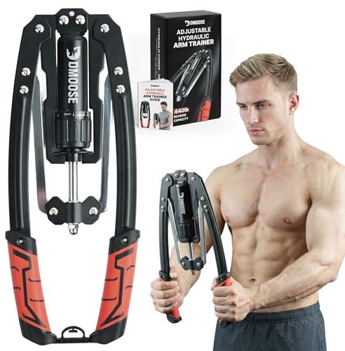 DMoose Fitness Hydraulic Twister Arm Trainer - Chest Expander and Arm Exerciser for Biceps, Triceps, Shoulder and Back - Home Gym Strength Training Equipment for Upper Body Men and Women