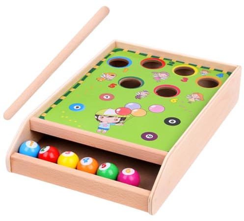 TOYANDONA Jeu de Billard Miniature et Table de Billard pour Garçon et Filles et Adultes, Taille Mini, Jouet Éducatif Interactif, Jeu Familial Intérieur, Adapté Salle de Jeux, 1 Set Complet
