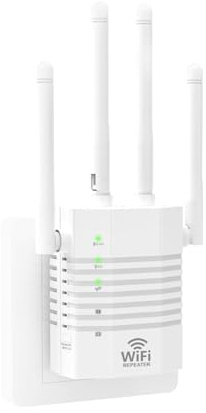 1-Tap Setup WiFi Extender, Dual Band 5GHz/2.4GHz WiFi Signal Booster, 12880 Sq.Ft WiFi Range Extender, 105 Devices Supported, Ethernet Port & High Speed Signal Amplifier