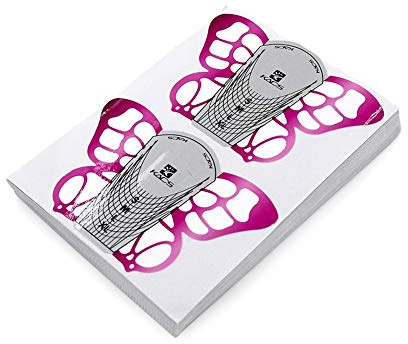 KADS 100pcs in 1 Roll Small Size Butterfly-shape Self Adhesive Gel Nail Extension Nail Forms for Acrylic Nails Tips ?-