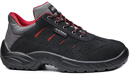 BASE Protection Toledo S1P SRC Zapato de Seguridad, Talla: 49, Color: Negro/Rojo, B0168BKD49
