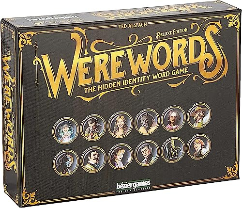 Werewords Deluxe Edition by Bezier Games | Word Guessing with Hidden Werewolves and App Support | Social Deduction with Speedwords Mode | 2-20 Players Ages 14+ | 10 Minutes