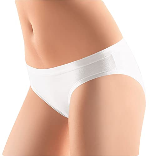 Cotonella 12 Pezzi Slip Donna L'Altra 3362 Mini in Cotone Bielastico, Bianco 5/XL