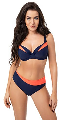Selente My Secret Kostym Kvinnor i Kontrast Hav/Pool med 2 stycken med differentierade lås och koppar. Tillverkad i EU., Blå/Orange, 80F