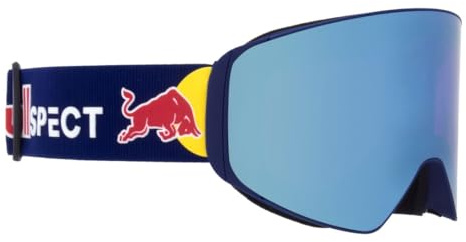 Red Bull Spect Eyewear Snow Goggle JAM-03, Blue/Light Blue Snow, Purple with Light Blue Mirror, S.2, HIGH Contrast