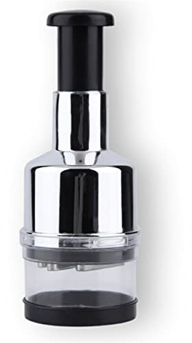 kesurpae Hand Food Chopper Manual Garlic Press Processor Stainless Minced Tomato Crusher Machine Home Outdoor