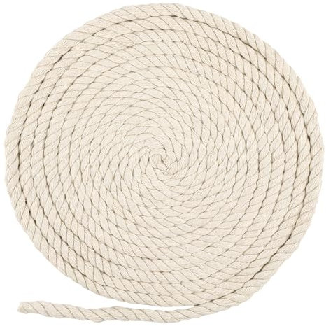 Dickes Seil,Tau Seil Makramee Garn,Viele Größe Baumwollkordel,Kordelband für DIY-Bastelarbeiten, Dekorative Projekte(10mm*6m)