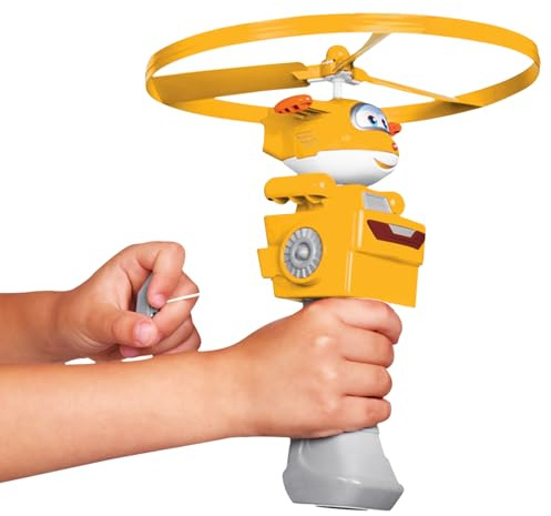 Super Wings Outdoor Toys, Golden Boy Flying Toys for Kids Ages 3-5 4-8, Toddler Outdoor Games Flying Discs, Outside Toys Airplane Launcher Toy for Kids Boys Girls Age 3 4 5 6 7 8 9+
