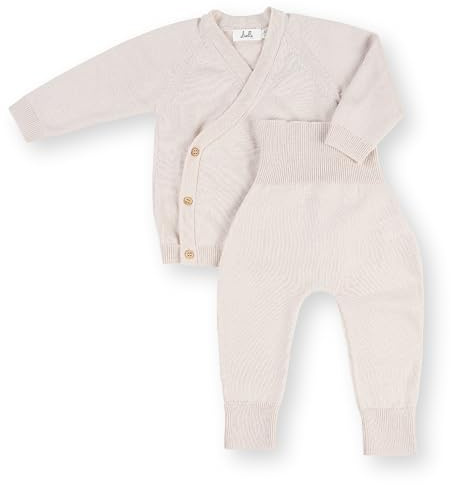 Livella | Bundhose & Wickeljacke aus 100 % Merinowolle – Baby Set in Creme (Gr. 50–62) – Mitwachsend, OEKO-TEX zertifiziert, temperaturausgleichend, hautfreundlich & maschinenwaschbar