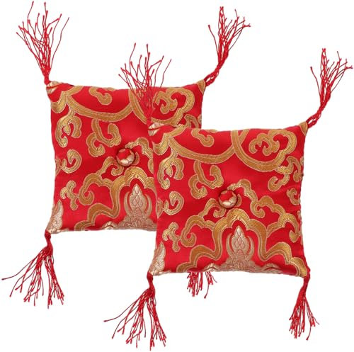 TOYANDONA 2stücke Klangschalenmatte Handgefertigtes Tibetisches Design Hochwertigem Material Für Meditation Und Zufälligen Mustern