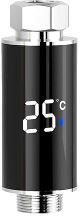Thermomètre de douche numérique - Thermomètre de douche - Moniteur de température du débit d'eau - Thermomètre de douche étanche - Indicateur numérique portable de sécurité pour salle de bain, camping