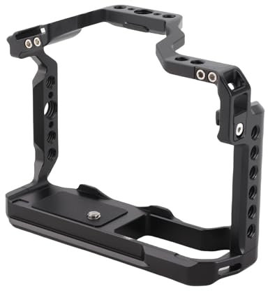 Acouto Fotocamera con Foro Filettato /4 Pollici da 3/8 Pollici per Slot a 38 Mm Slot Anodico Slittamento a Scorrimento per Videocamera in Alluminio per Design R50 Ed è con Portatile a Forma di Esagon