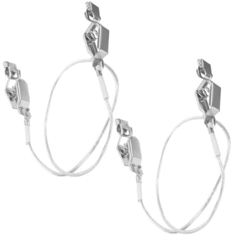 Milisten 2 Clips pour Cordon d'Escrime en Acier Inoxydable Support de Ligne pour Masque d'Escrime Adulte Compatible Fleuret d'Entraînement Accessoire Essentiel pour Sport d'Escrime et