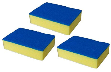 KCT Pack of 3 - Replacement Scourer Scrub Head Accessories Pack Pad Telescopic Handheld Cleaner Bath Brush