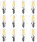 LVWIT 4W E14 Filament LED Lampe Glühfaden P45 Tropfenform, 2700K Warmweiß, Ersatz für 40W Glühlampe, ultrahell 470 lm, Rustikalampe Filamentstil klar (12er Pack)