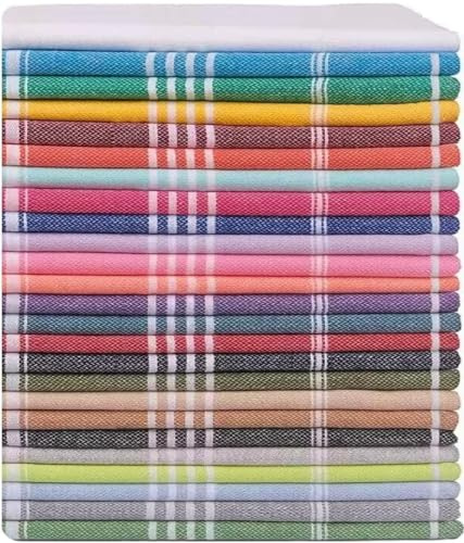 HAVLULAND Turkish Beach Towels Oversized, 100% Cotton Bulk Large Bath Pool Towel Quick Dry Absorbent Sand Free Light Weight Travel Blanket Summer Essentials Clearance (Set of 12)