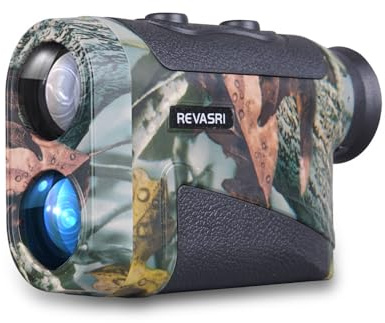 REVASRI Hunting Laser Rangefinder 8X 1800 Yards High Accuracy Range Finder with Angle Height Horizontal Distance Measurement and Continuous Scan(Camouflage)