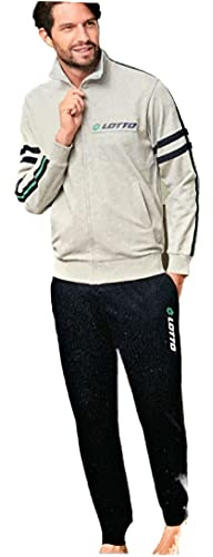 Lotto Tuta Uomo in Felpa Estiva + BERMUDA IN OMAGGIO Tuta Uomo Completa Tuta Sportiva Uomo Tuta Uomo Estiva (6504 GRIGIO MELANGE, L)