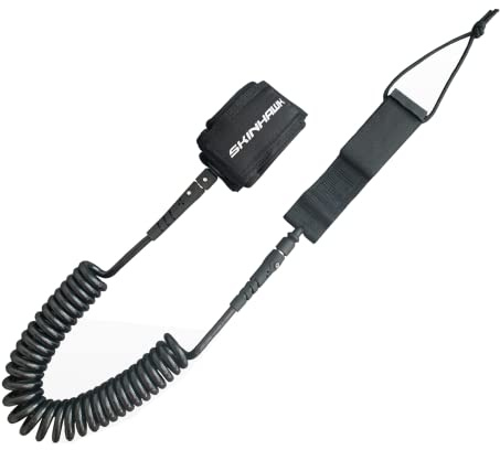 Skinhawk Surfboard Leash SUP Surf Line, fotrem för stående up paddle Board, vågig rider, surfing koiled koppel