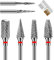 CGBE Nagelfräser Aufsätze Bits für Nagelfräser: 6 Stück Fräser Bits Schleifköpfe Hartmetall Maschine Zubehör für Maniküre entfernen Gel Polygel, 3/32 Zoll Professionelle Nagelfräser Bits.