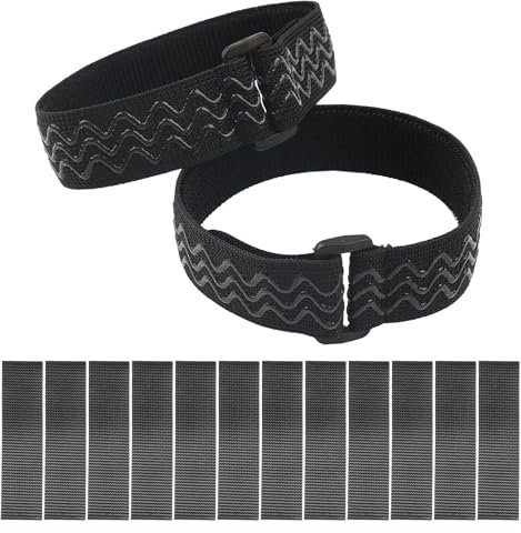 OAAO 12 Pieces of Backing Strips, 2 Knee Boot Straps, Non-marking Elastic Elastic Straps, Anti-Falling Straps for High Boots, Suitable for High Boots and Boots