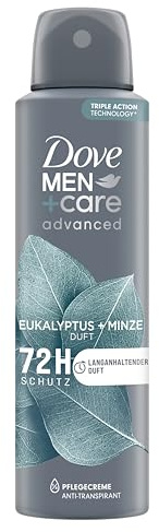 Dove Men+Care advanced Deo Spray Eukalyptus + Minze Anti Transpirant schützt 72 Stunden vor Körpergeruch und Schweiß 150 ml