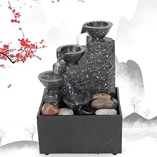 Fontaine à Eau USB Mini de Table - Artisanat D'ornement de Bureau, Méditation Zen pour Décoration de Table à Domicile, Vacances