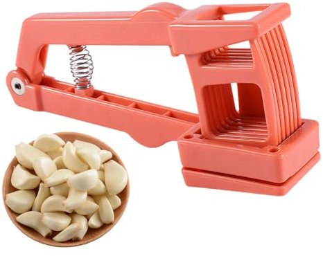 Picadora de ajo - Picadora de jengibre manual | Rebanadora de alimentos de alimenticio, cortadora de frutas compacta para un corte sin esfuerzo, fácil rebanado