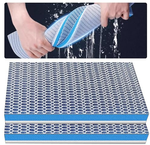 2 Stück 8D Filterwatte Aquarium, 11 x 25 x 2CM Filtermatte Aquarium, Biochemischer Füllstoff Wabenstruktur, Mehrfachfiltration, Leicht Zu Reinigen, Geeignet zum Filtern von Schmutz in Aquarien
