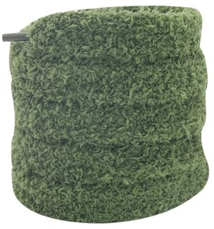 Codulu fluffiga skosnören plysch skosnören 1,5 cm platta ersättningar skosnören för kvinnor barn sneaker atletisk stövel vardagsskor – 120 cm –, Mörkgrön, 120