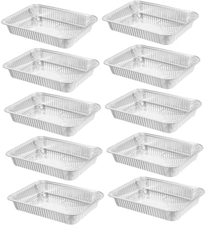 INOOMP 10pièces Lot de Contenants Alimentaires pour Barbecue Moules Multifonctions Boîtes De Camping Jetables Compatibles Micro-Ondes Et Four