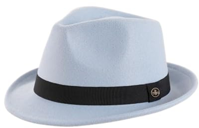 HEYANN Cappello Fedora da uomo, Panama, cappello da gangster a tesa corta Trilby Fedora invernale, cappello a bombetta vintage classico jazz, antivento caldo tweed cloche per uomo donna unisex