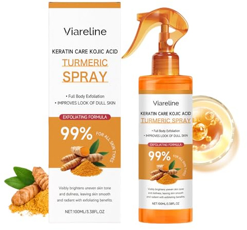 Spray Peel Shot all'Acido Cogico e Curcuma, 100 ml, Spray Esfoliante Corpo con Acido Cogico, per Viso e Corpo, Delicato, Lascia la Pelle Morbida e Liscia