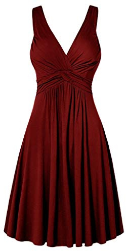 Genérico Vestido de mujer de verano bohemio largo floral Midi estampado chic casual elegante corto playa boda noche cóctel vacaciones A233