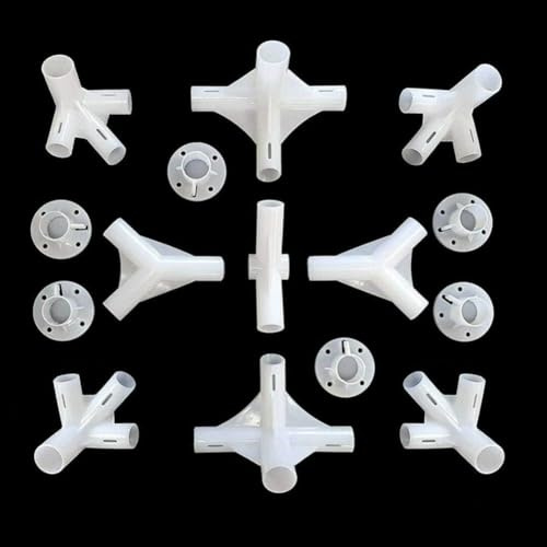 Piezas de repuesto para cenador, kit de conector central de esquina para tubos de 25 mm y 19 mm, para accesorios de plástico para reparación de toldos de cenador y exteriores (15 piezas)