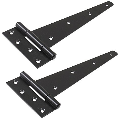 Lot de 2 charnières en T Noir 450 mm