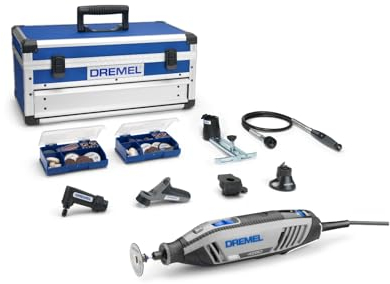 Dremel 4250 Multitool 175 W, juego de herramientas rotativas con 6 accesorios, 128 accesorios, motor de 175 W con retroalimentación electrónica, velocidad variable 5000-35.000 o.p.m.