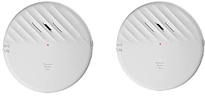 Lancoon Allarme Porta Finestra con Sensore di Vibrazione Bianco 2 Confezioni 125dB Rilevatore di Antifurto Rottura Vetri Sottile Sensibilità Regolabile Indicatore LED Luce per Sicurezza Domestica