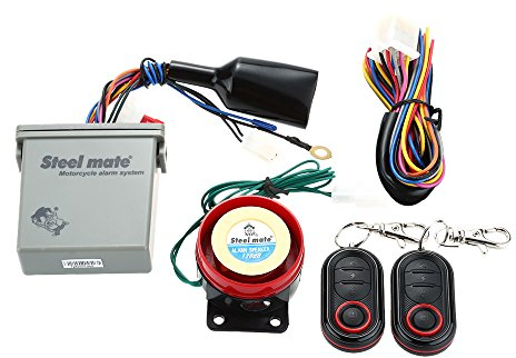 Shkalacar 986E Roller Motorrad Alarmanlage, Anti-Diebstahl-Alarmanlage mit Fern Motorstart und Mini Sender Fernbedienung Wasserdicht