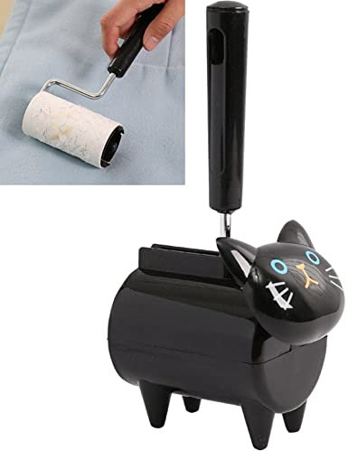 Luddrulle med hållare rivbara kläder dammpapper borttagning borste självhäftande husdjurshårborttagare för kläder soffa