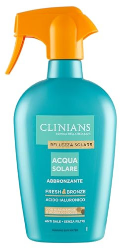 CLINIANS | Acqua Solare Abbronzante Fresh & Bronze, con Niacinamide, Acqua di Cocco e Acido Ialuronico, 450mL