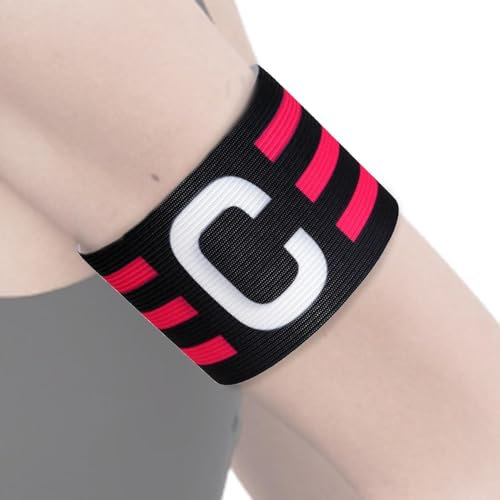 Fotbollskaptensarmband, fotboll-kaptensband, fotboll sportkaptensarmband – justerbara spelarband, fotbollsspelstillbehör, elastiska kaptenarmband för fotboll