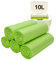 KeenKiD 10L Bin Liners 100PCS, Compostable Biodegradable Food Waste Bags, Small Green Food Caddy for Kitchen Office Bathroom, Clear Recycling