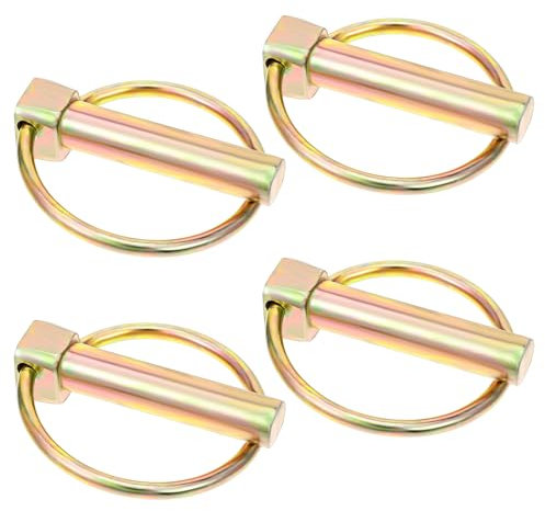 4 Stück Klappsplinte, 10mm Durchmesser Sicherungssplint für Traktoren, Steckbolzen Splint Klappstecker, Klappsplinte Sortiment für Boot, Fahrrad, Anhaenger, Traktor(10mm)