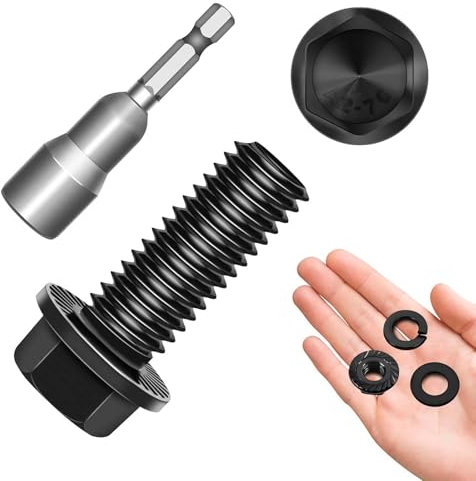 Lot de 10 vis à tête hexagonale M8 x 20 en acier inoxydable A2 V2A, à six pans extérieurs, filetage complet, rondelles, rondelles à ressort et écrous/vis avec embout hexagonal magnétique