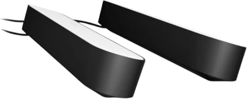 Philips Hue Smart Play Light Bar Base Kit, Black, 2 Pack, White & Color Ambiance LED Color-Changing Light Requires Bridge, Control with App, Works with Alexa, Google Assistant and Apple HomeKit